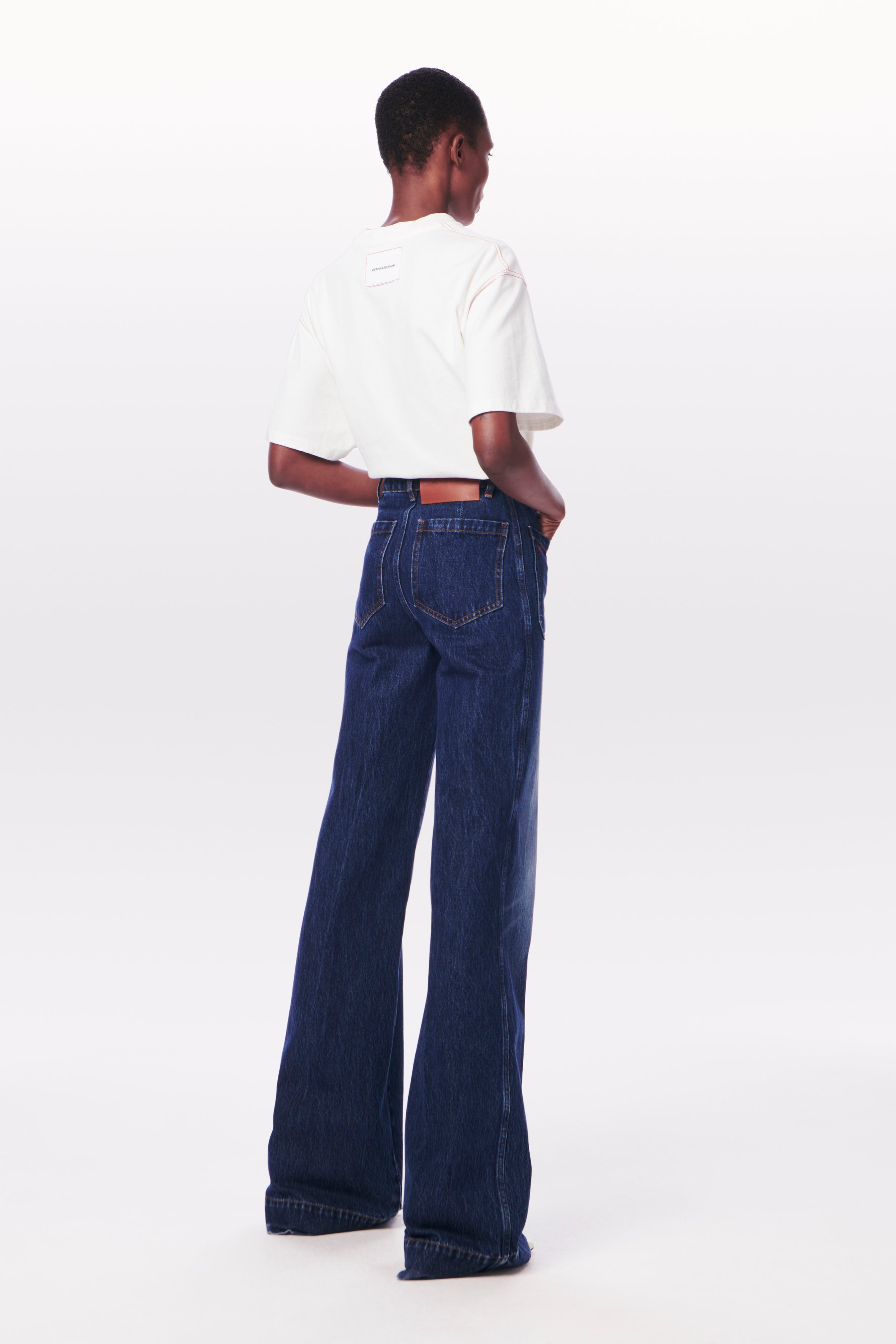 Alina High-Rise Jean in Marble Wash - 5