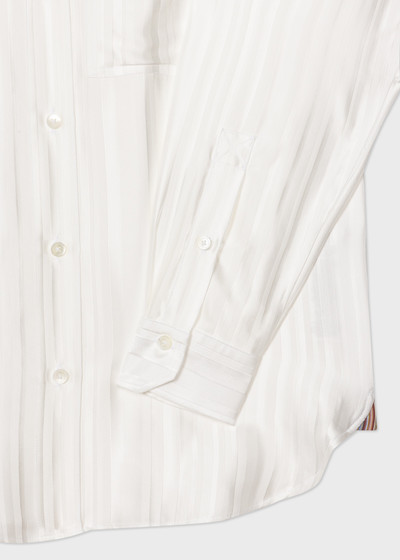 Paul Smith Women's White 'Shadow Stripe' Shirt outlook