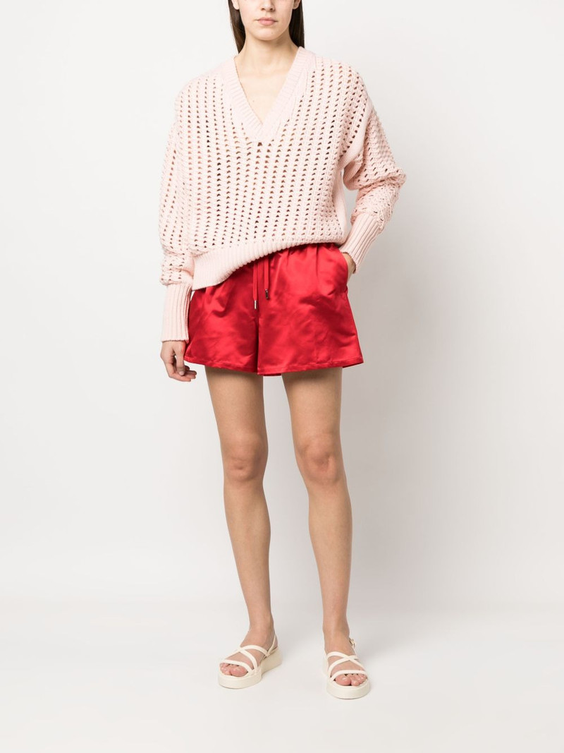SA SU PHI open-knit V-neck jumper outlook