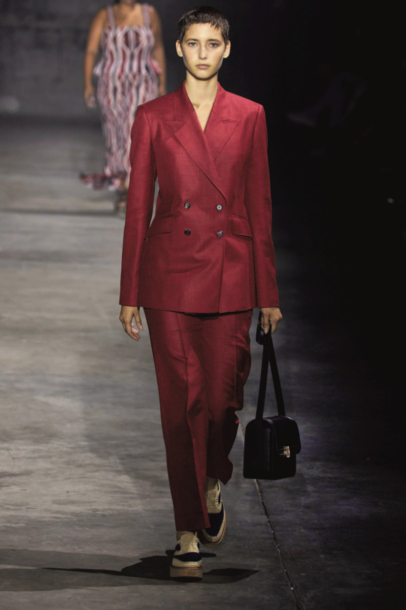 GABRIELA HEARST Angela Blazer in Silk Wool with Linen outlook