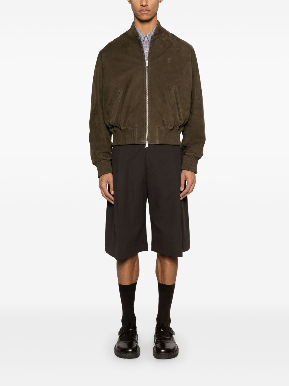 suede bomber jacket - 2