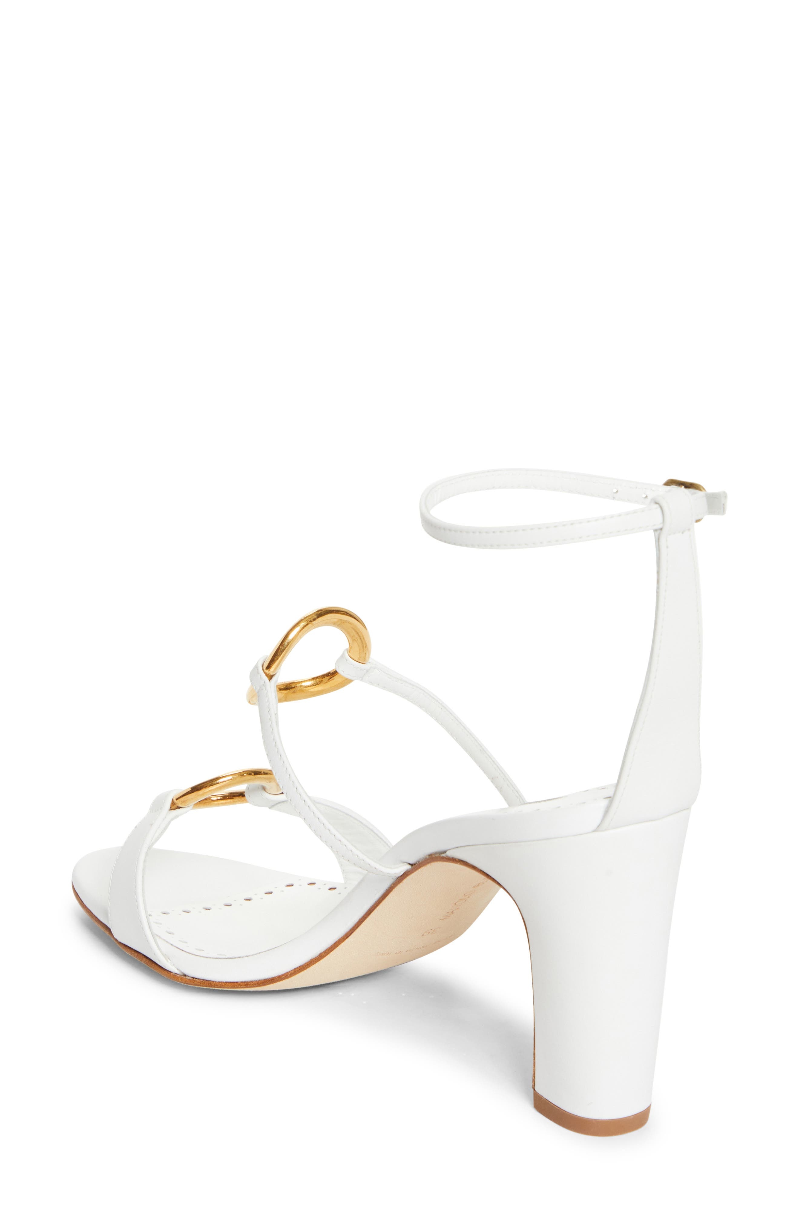 Manolo Blahnik Hisfahan Ankle Strap Sandal in White at Nordstrom - 2