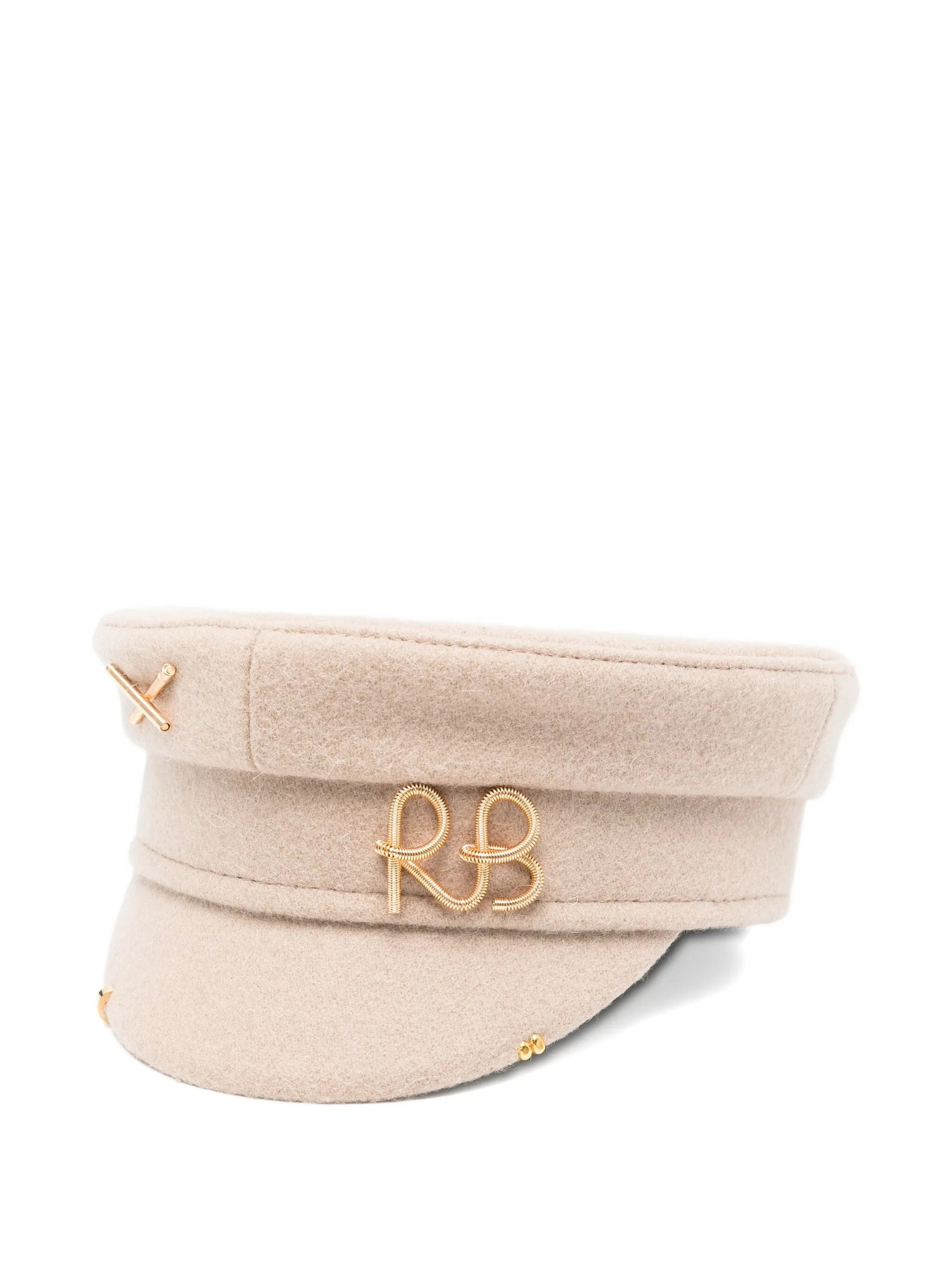 gold-logo cross-detail hat - 1