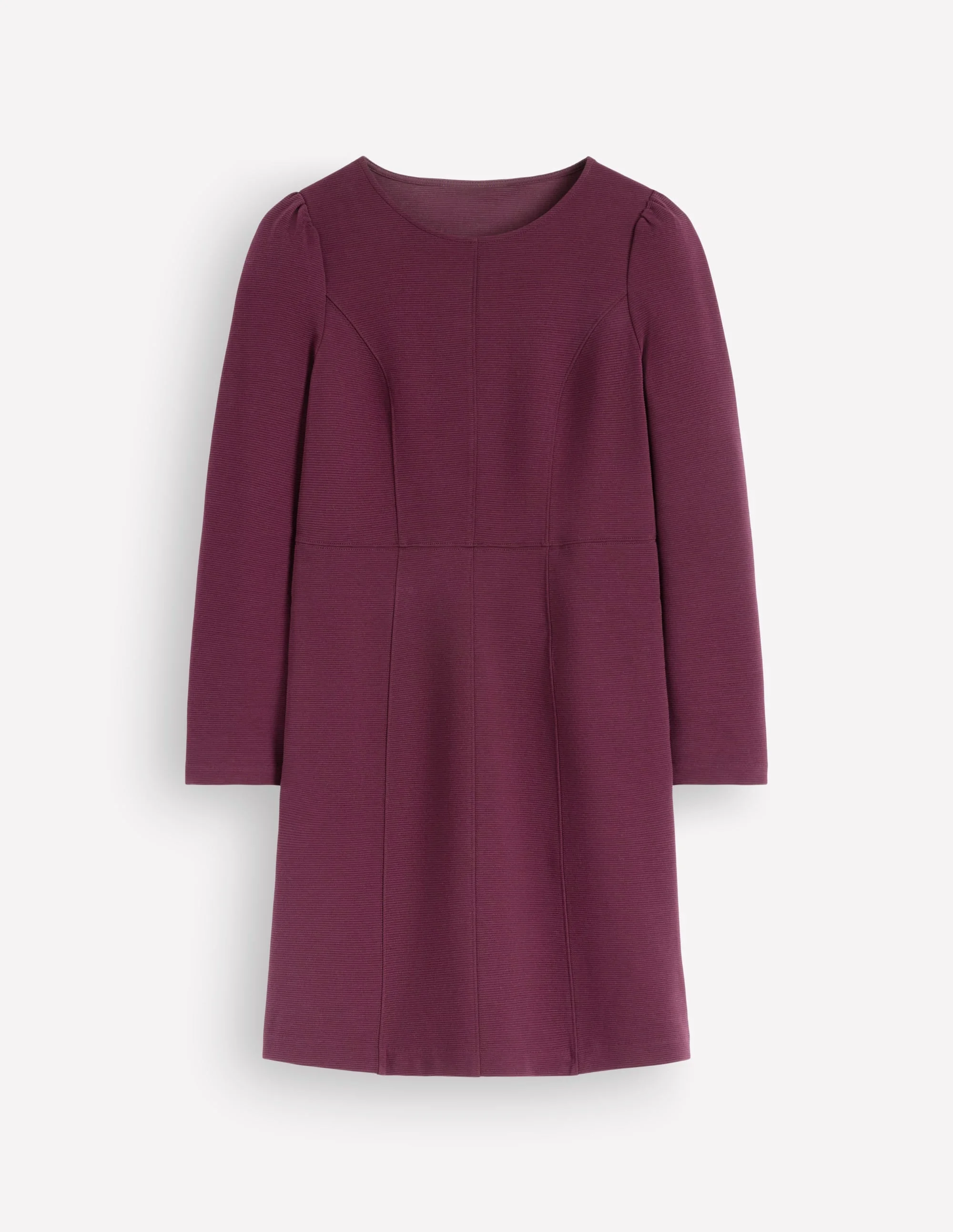 Marla Seamed Ottoman Dress-Dark Cherry - 1