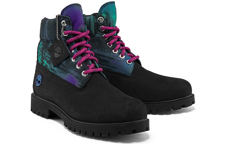 Timberland Heritage NL Sky 6 Inch Waterproof Boots 'Black Nubuck with Print' A2M69001 - 4