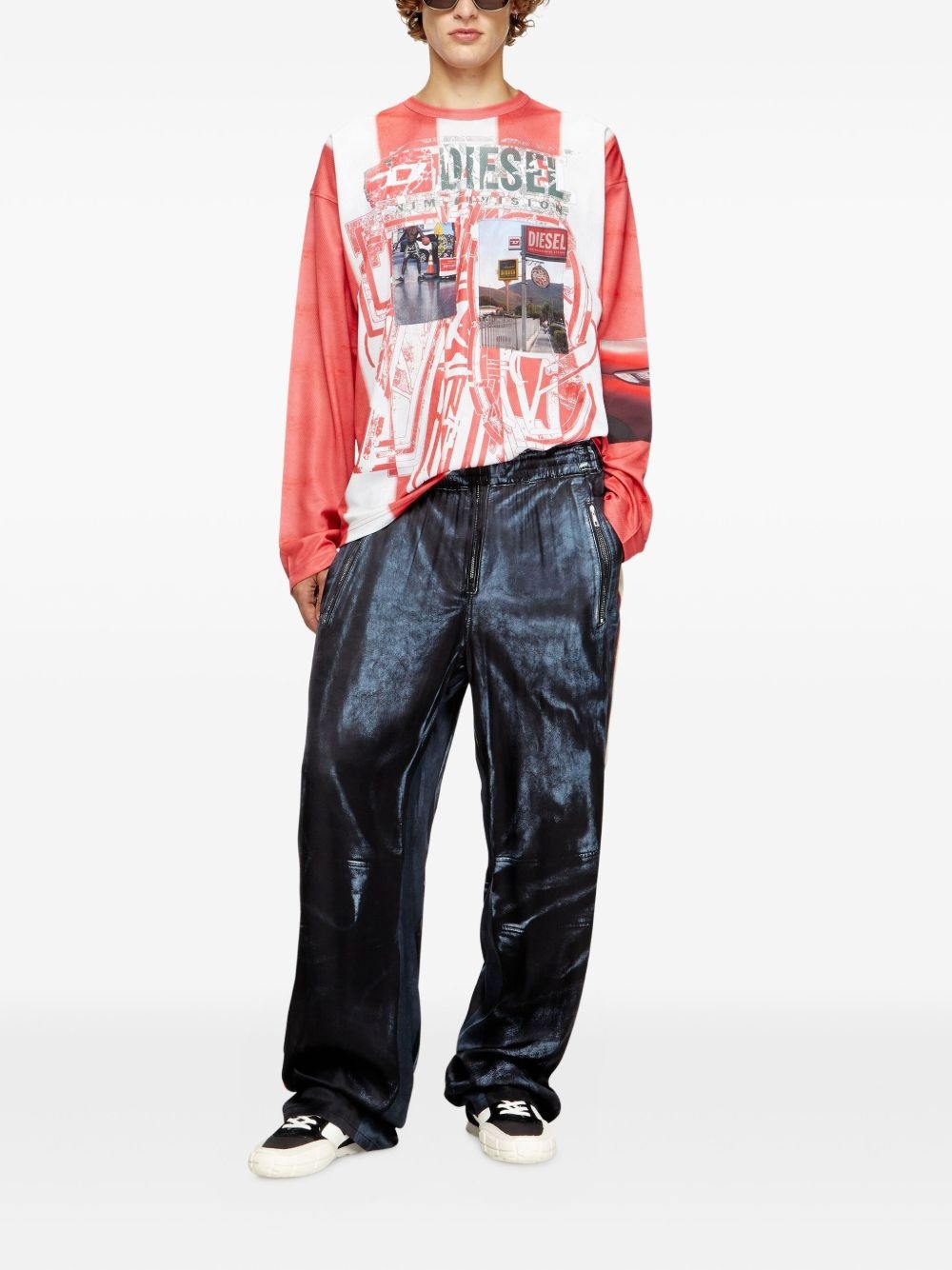 P-THECKS side-stripe trousers - 2