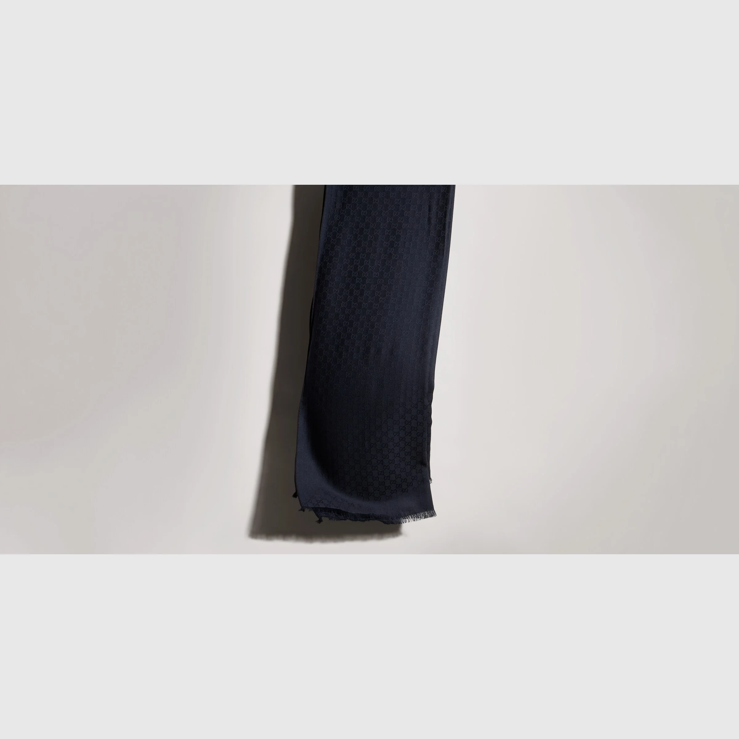 GG wool silk jacquard stole - 1