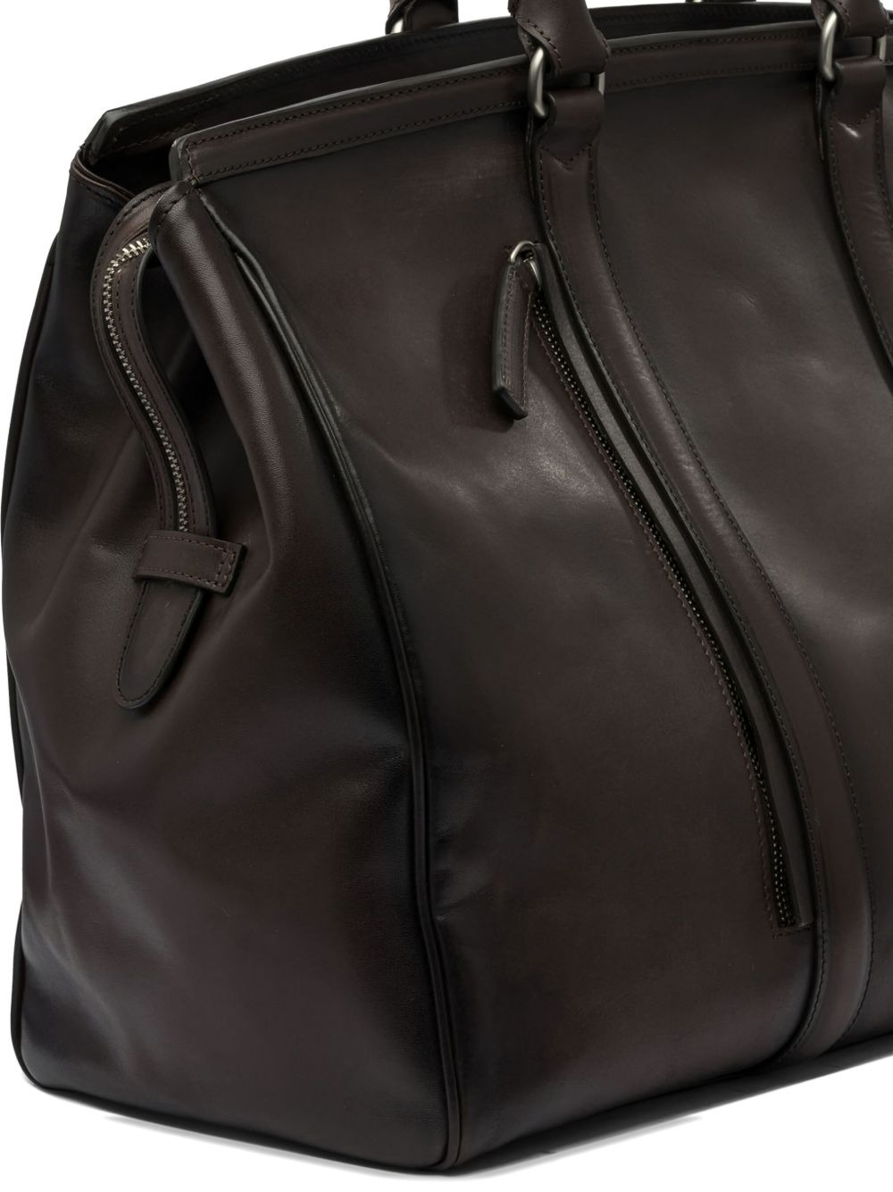Quentin leather panelled tote bag - 5