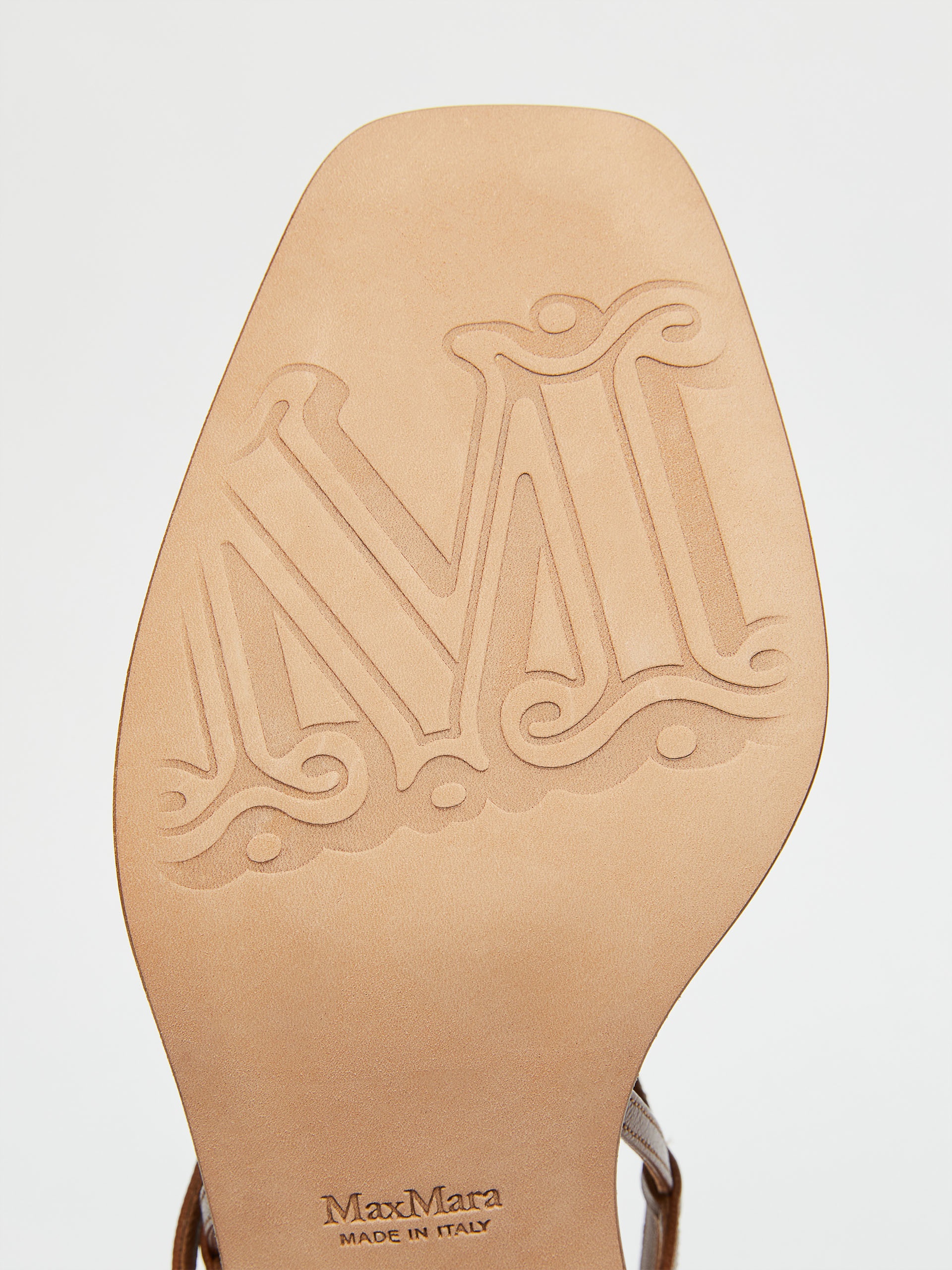 STRAW Nappa-leather sandals - 5