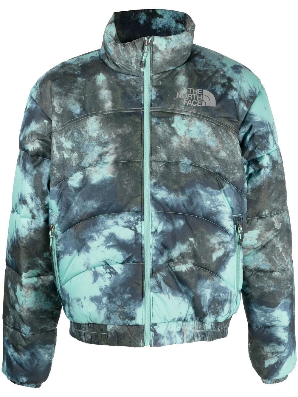 tie-dye print padded jacket - 1