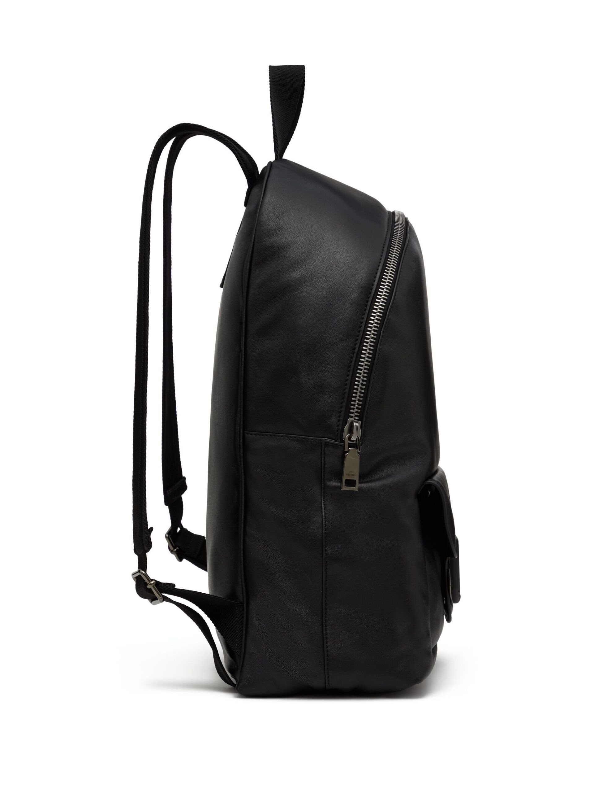 Black VLogo Nappa Leather Backpack - 5