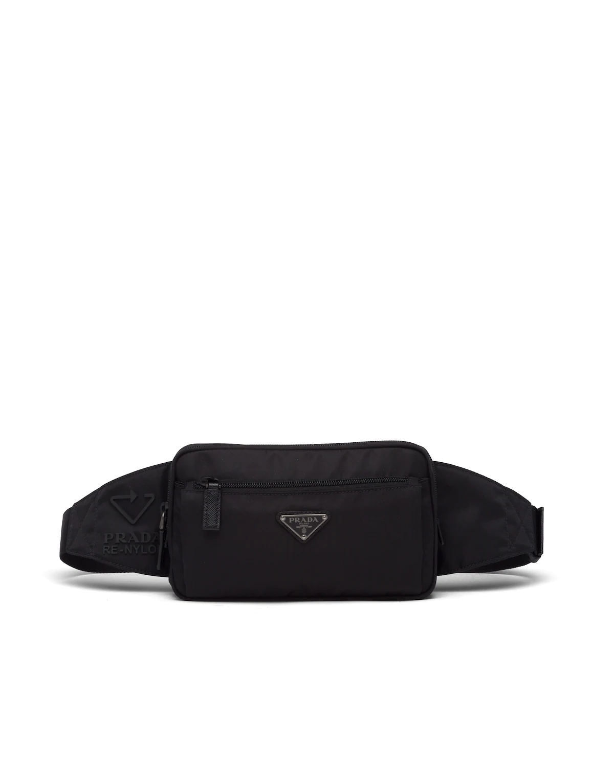 Re-Nylon and Saffiano leather belt bag - 1