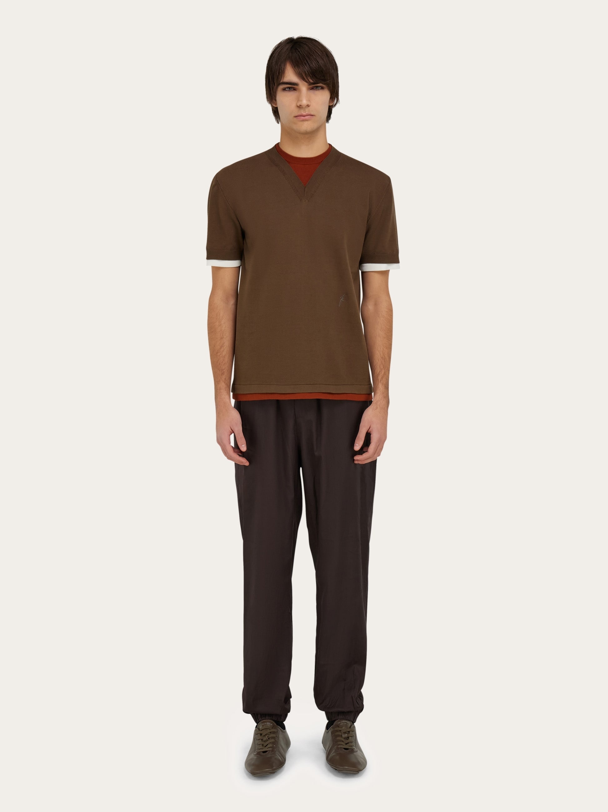Layered knitted T-shirt - 5
