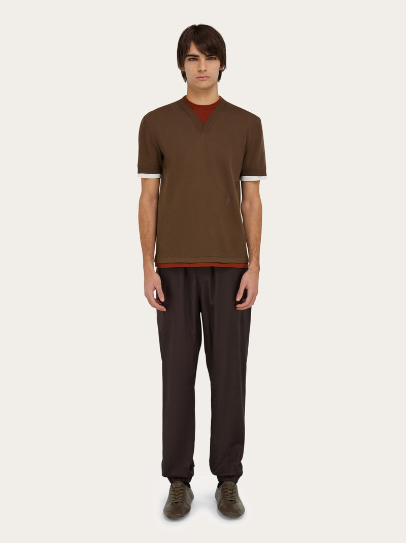 Layered knitted T-shirt 5