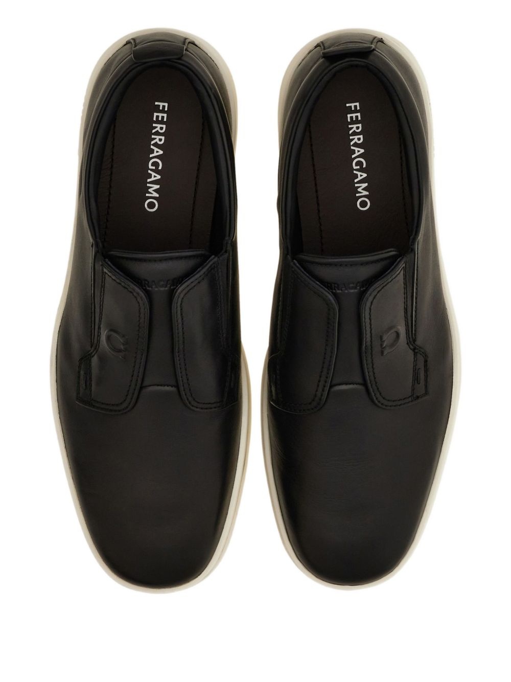 slip-on leather sneakers - 4