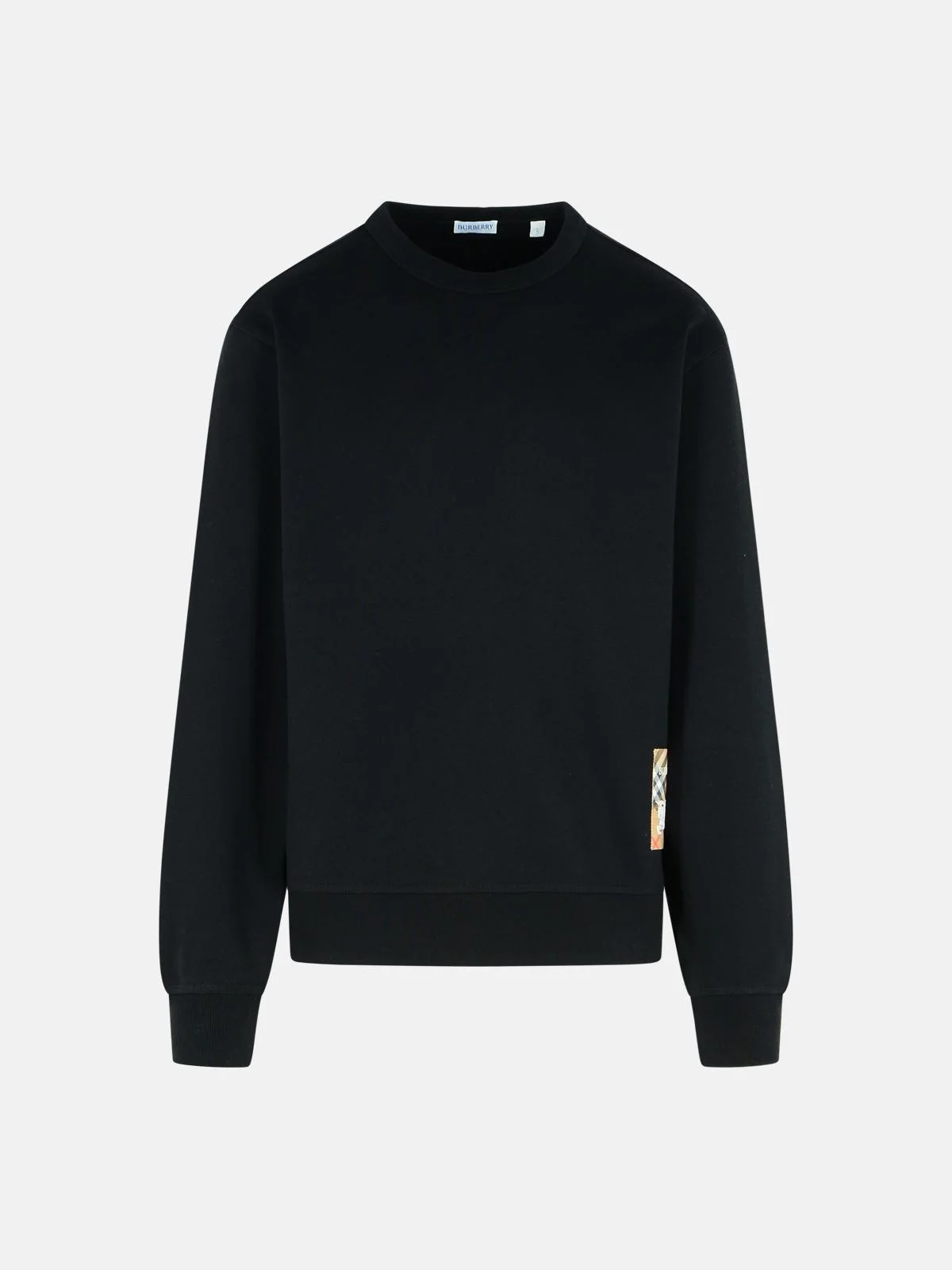 BLACK COTTON SWEATSHIRT - 1