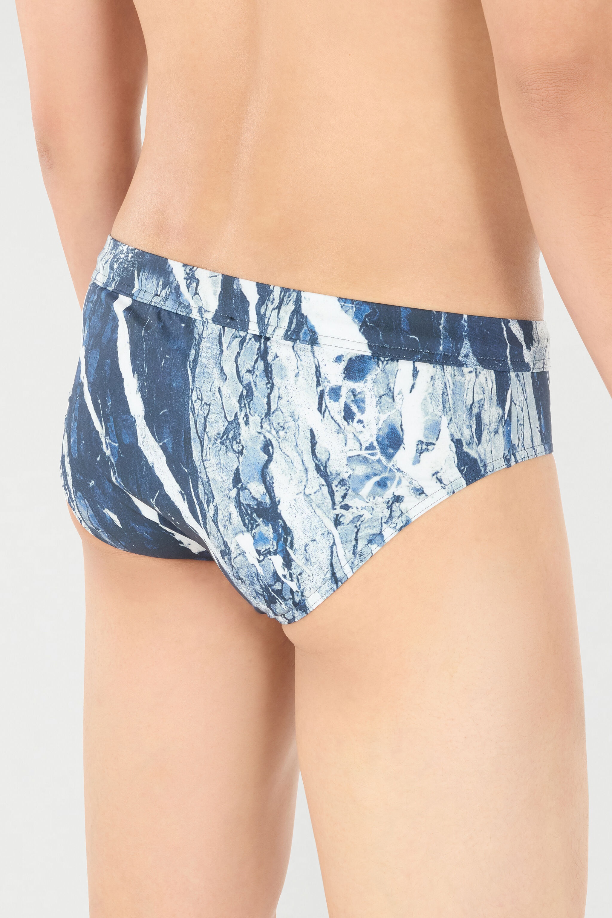 Marble-Print Swim Briefs - 7