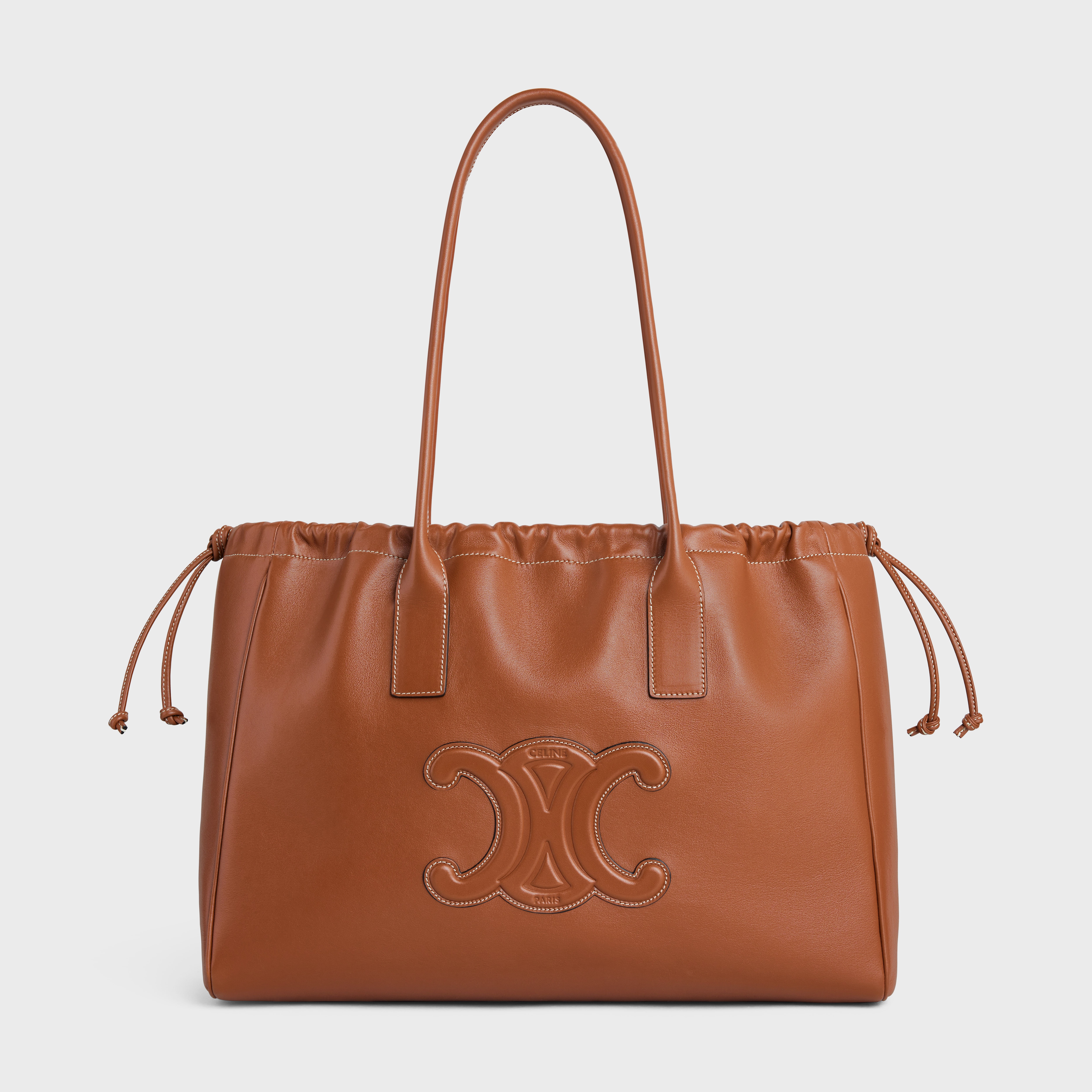 cabas drawstring cuir triomphe in Smooth Calfskin - 1