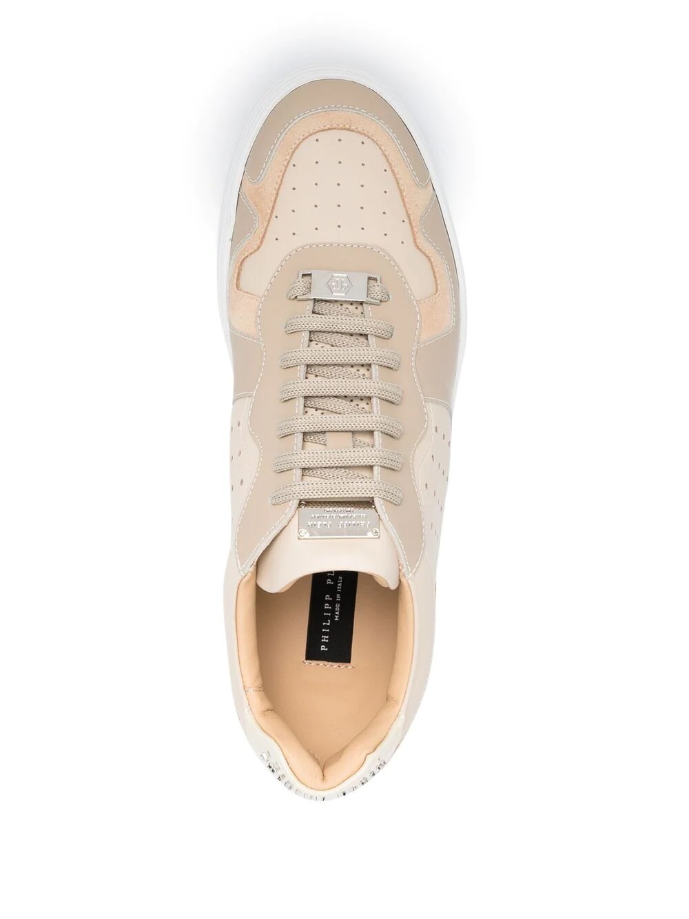 panelled low-top sneakers - 4