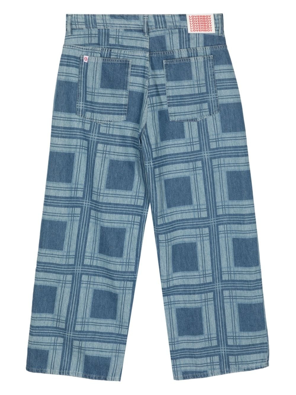 check-print straight-leg jeans - 2