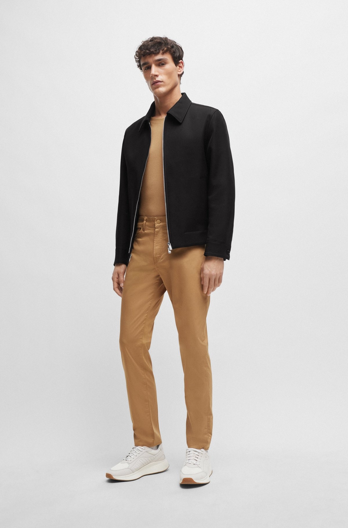 REGULAR-FIT JEANS IN SATIN STRETCH DENIM - 3