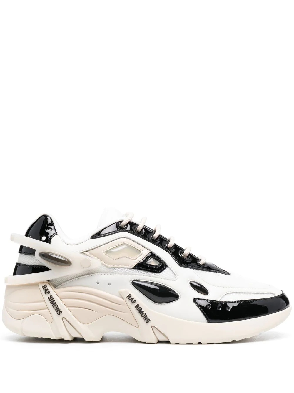 panelled lace-up sneakers - 1