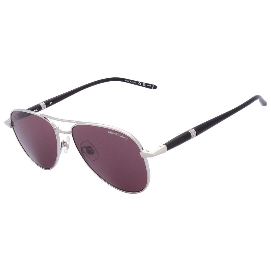 Montblanc Violet Pilot Men's Sunglasses MB0345S 002 57 - 4