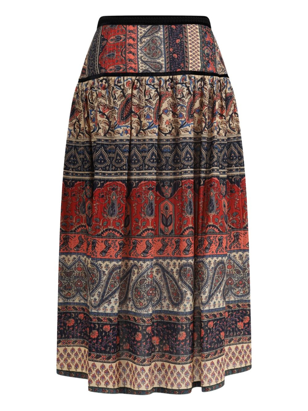 Voyage Imaginaire-print muslin midi skirt - 2