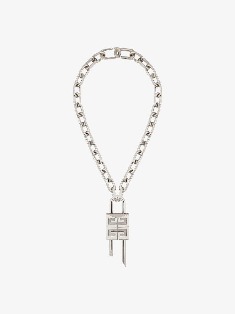 MEDIUM LOCK NECKLACE IN METAL 1