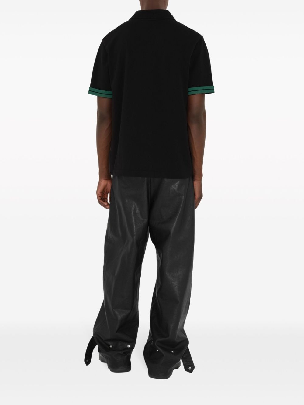 striped-cuffs polo shirt - 4
