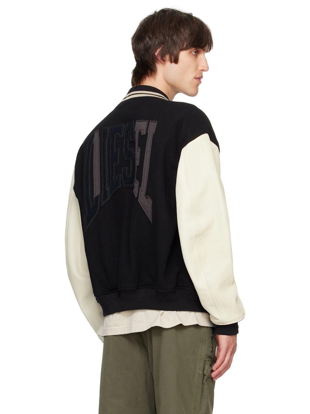 Black L-Nyman Bomber Jacket - 3