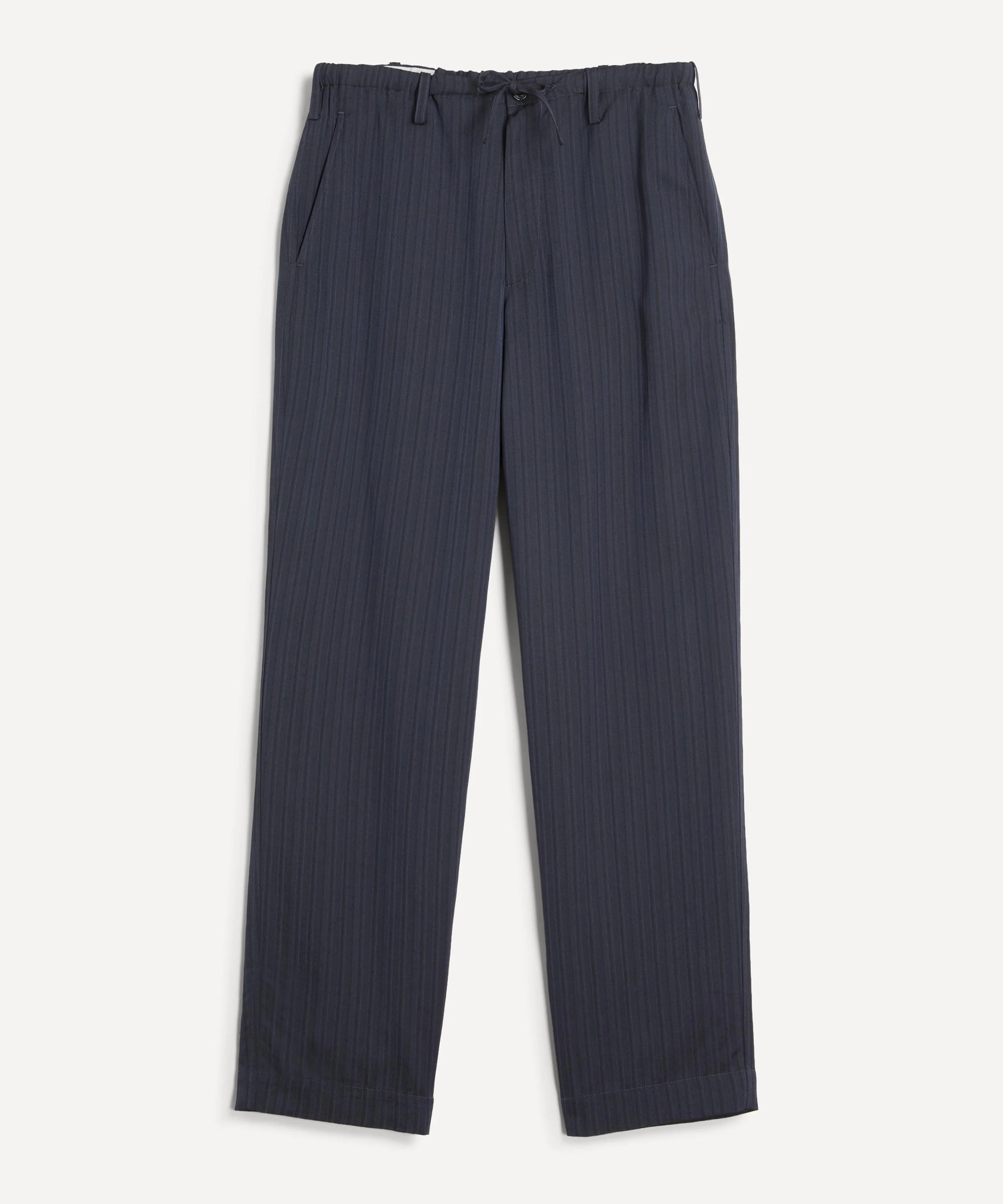 Navy Drawstring Trousers - 1