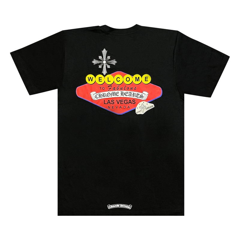 Chrome Hearts Chrome Hearts T-Shirt (Las Vegas Exclusive) 'Black/Multicolor' outlook