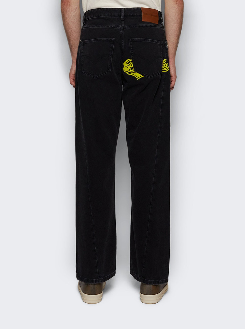 Twisted Seam Trompe L'oeil Jeans Black 4