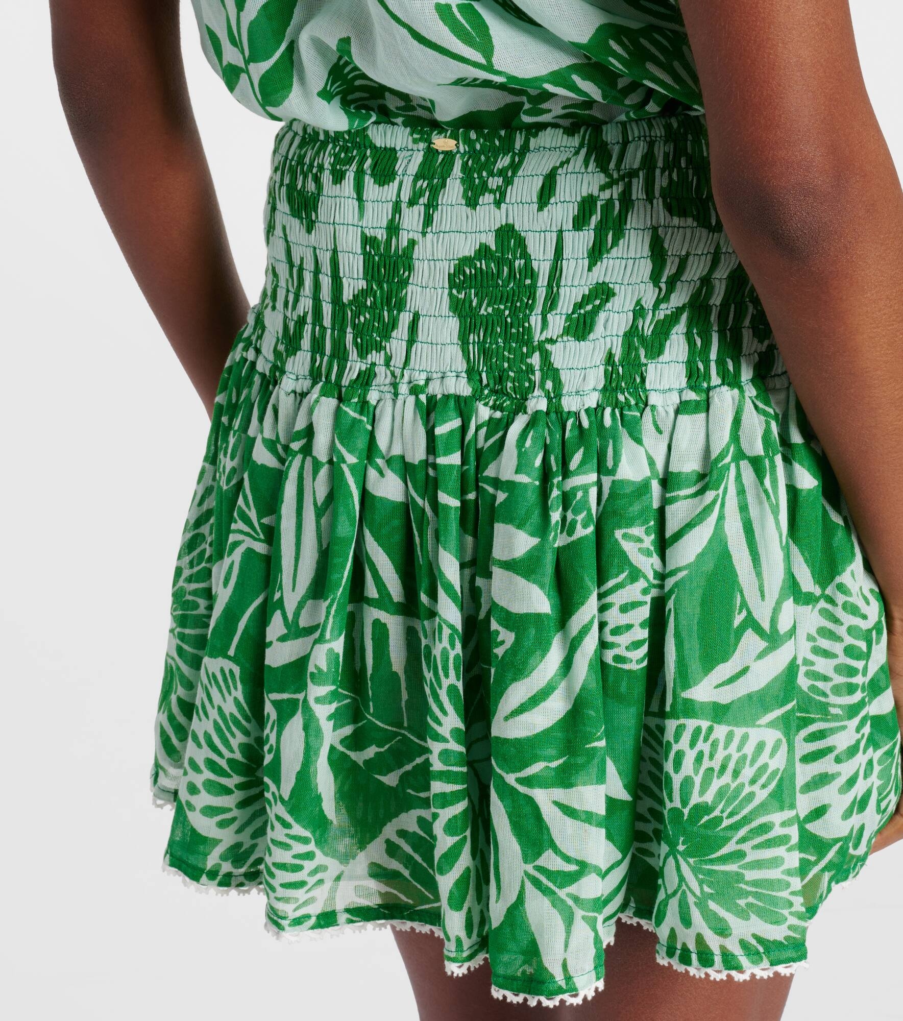Colleen floral cotton miniskirt - 5