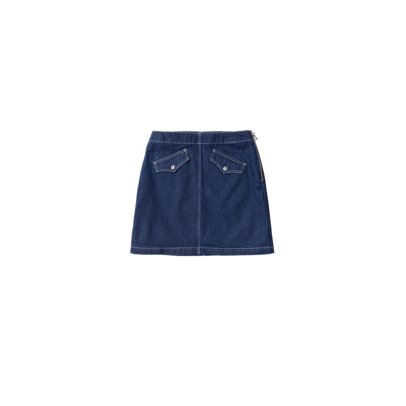 Elvy Western Denim Skirt Blue - 9