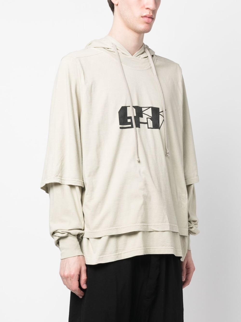 graphic-print long sleeves hoodie - 3