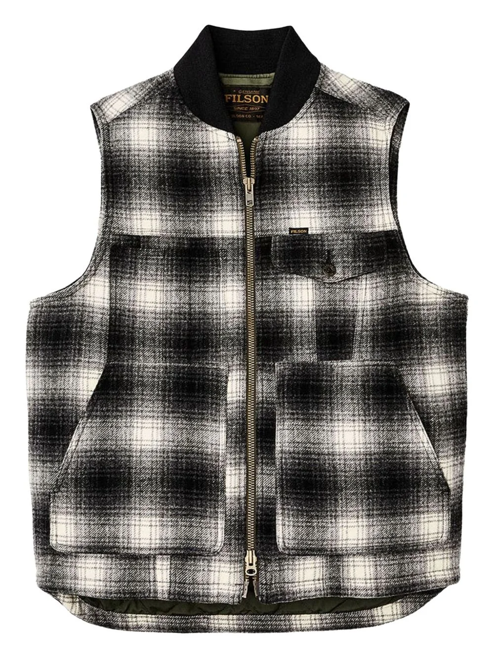 checked gilet - 1