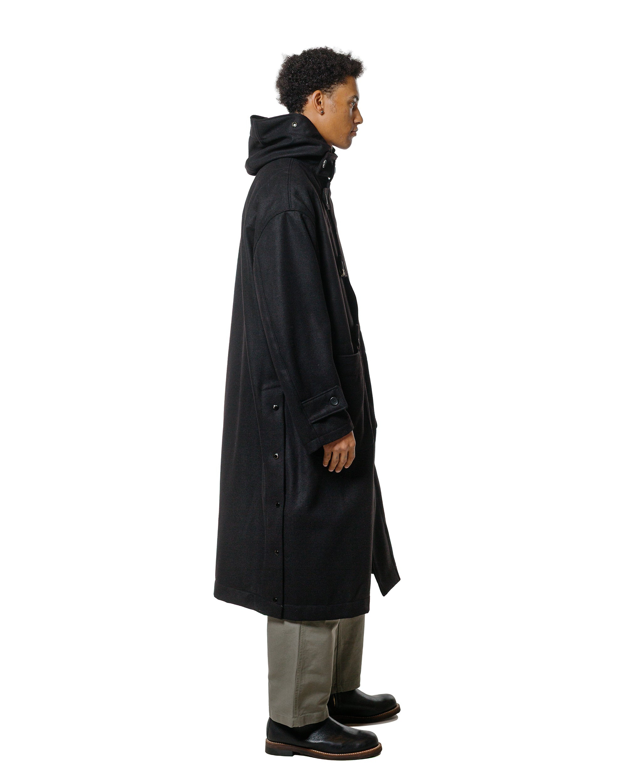 Duffle Coat Black 24oz Wool Melton - 3