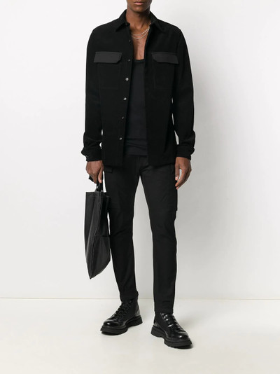 Rick Owens flap-pocket corduroy shirt outlook