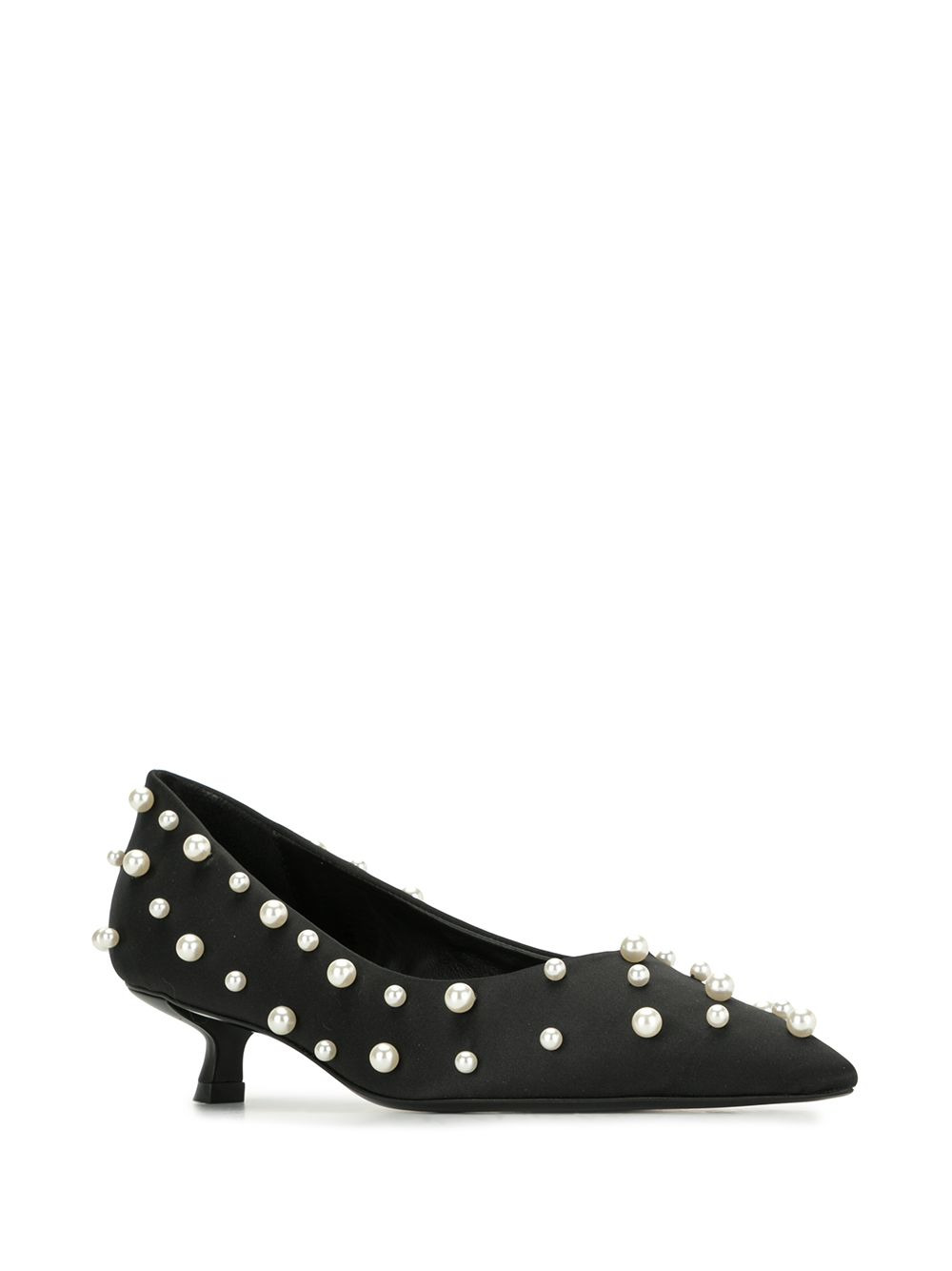 pearl-embellished pointed-toe pumps - 2