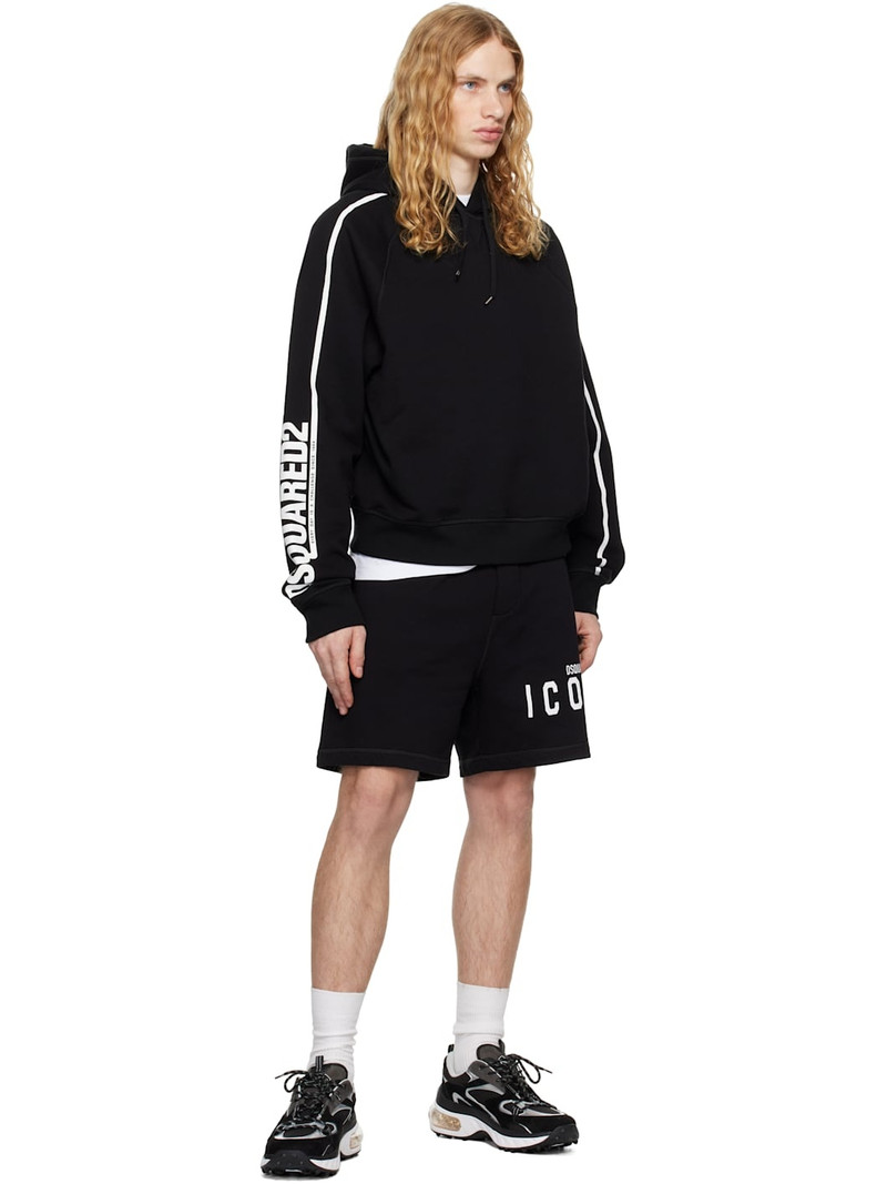 DSQUARED2 Black Cipro Raglan Fit Hoodie outlook
