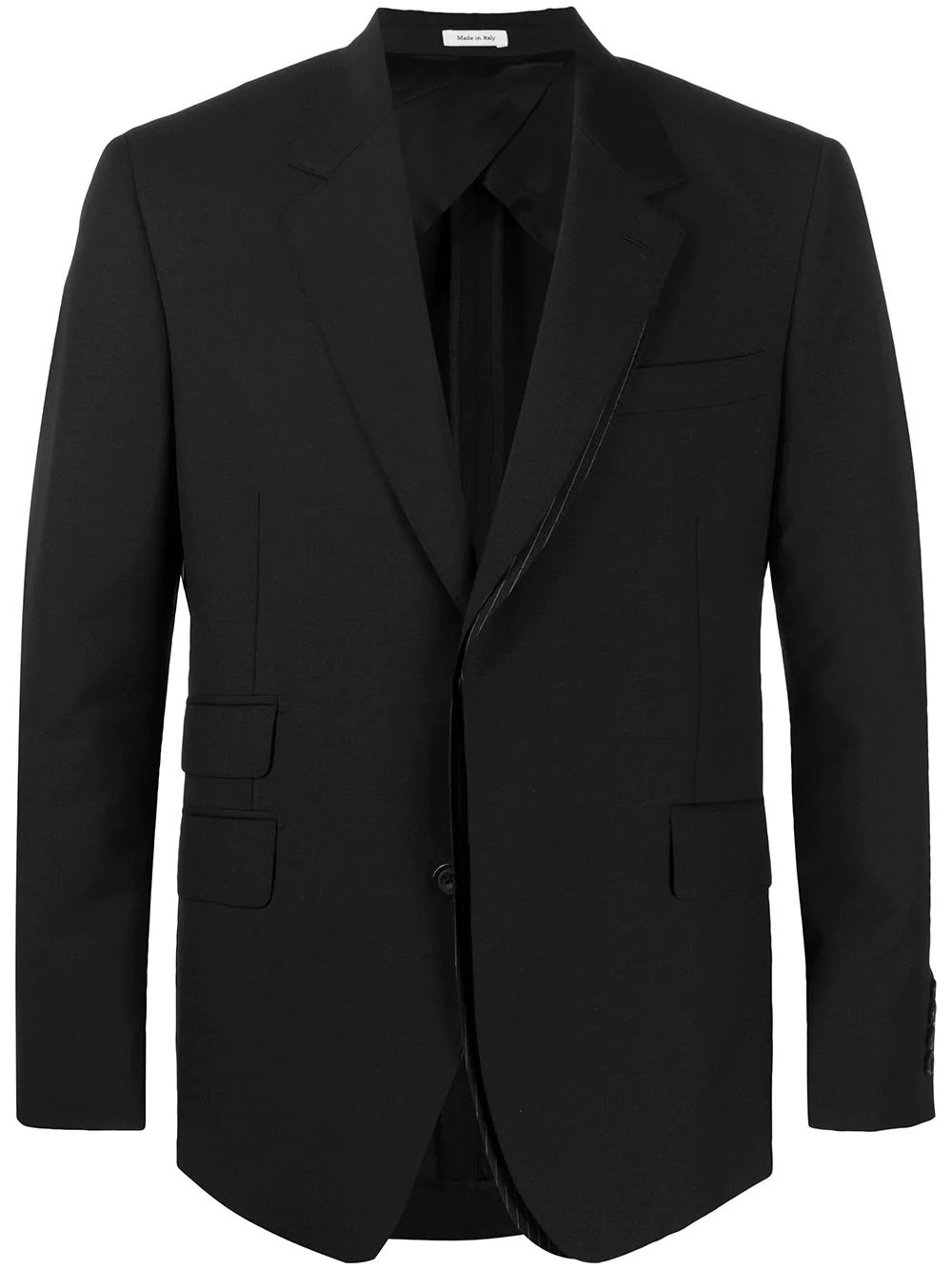 pinstripe panelled suit jacket - 1