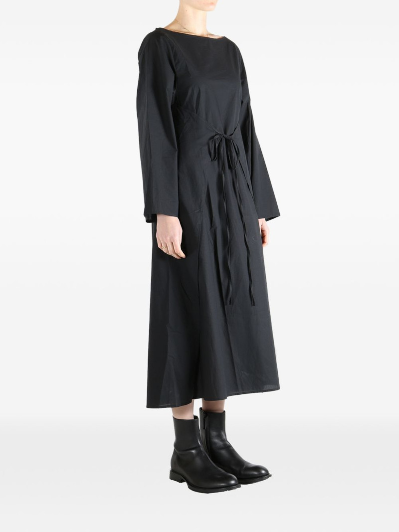 tie long-sleeve midi dress 3