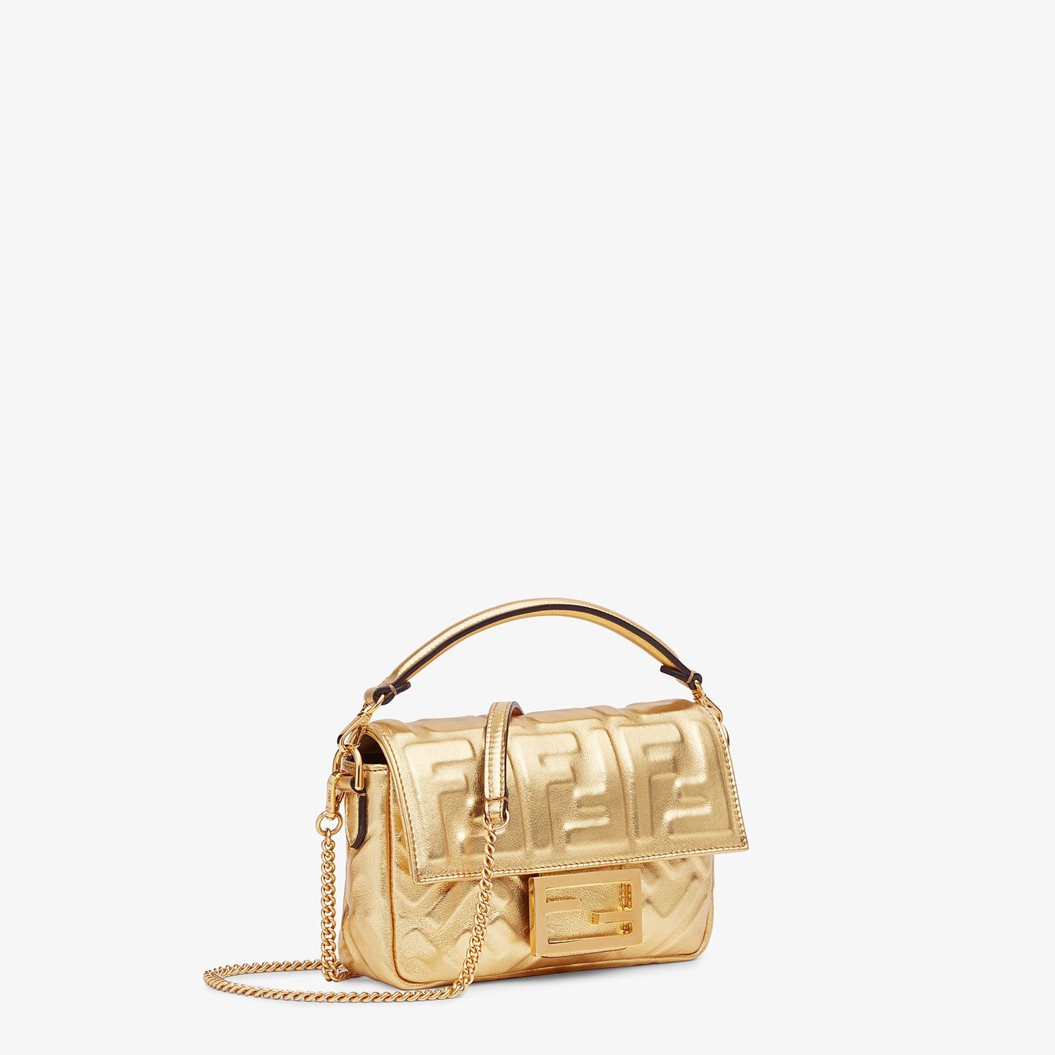 Golden leather bag - 3