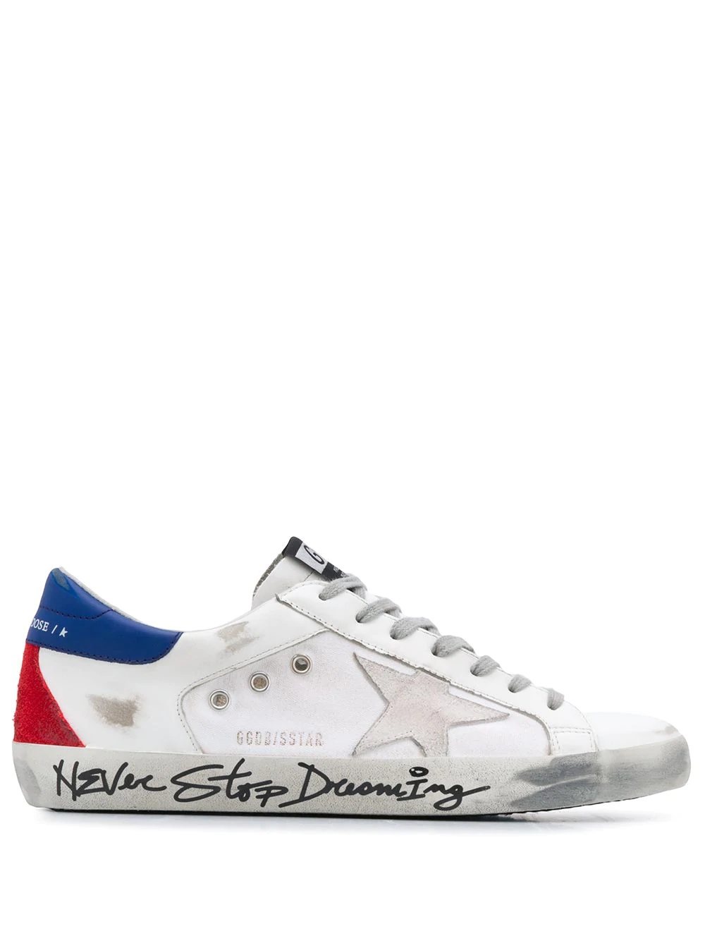 Superstar writing print sneakers - 1