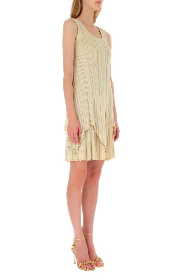 ワンピース Bottega Veneta Gold polyester blend dress Bottega Veneta Gold Polyester Blend Dress Bottega Veneta