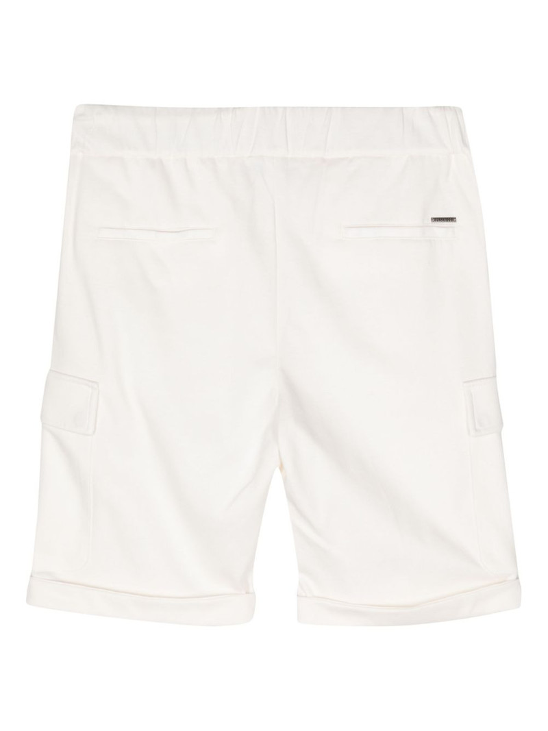 PESERICO drawstring-waist cotton shorts outlook