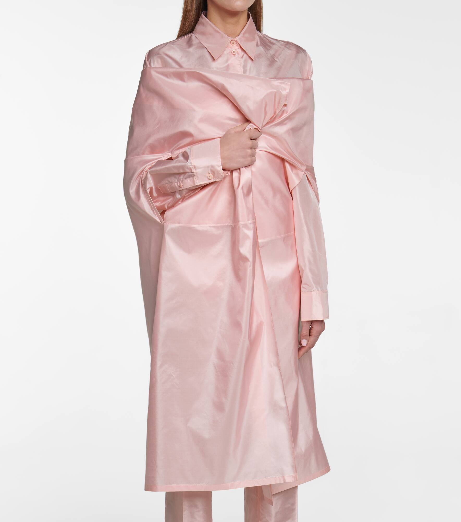 Silk taffeta cape - 4