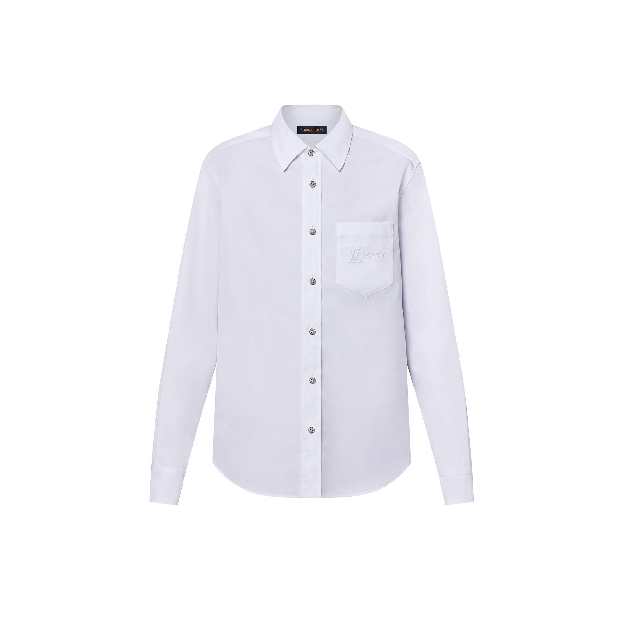 Embroidered Long-Sleeved Cotton Shirt - 1